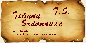 Tihana Srdanović vizit kartica